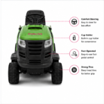 OWALDO GreenForce G46 Aufsitzrasentraktor mit Heck-Grasfangkorb – Bild 4