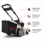 OWALDO ProTrim X30 Gewerblicher Handrasenmäher mit Grasfangkorb – Bild 3