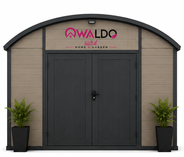 OWALDO ArcShield Elite Outdoor-Geräteschuppen mit Doppeltür