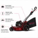 OWALDO CrimsonCut X24 Robuster Handrasenmäher mit Grasfangkorb – Bild 3